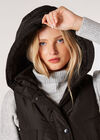 Longline Puffer Gilet, Black, large