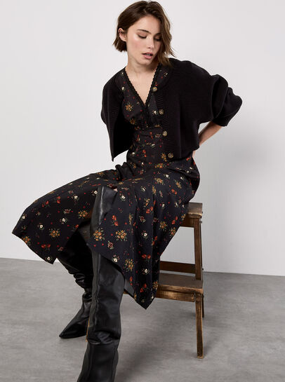 Floral Heart Midi Dress