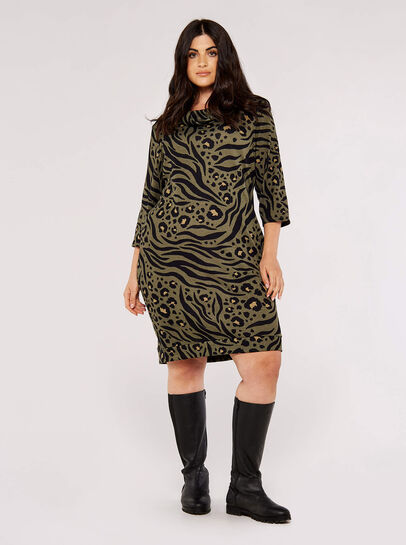 Curve Animal Print Mini Dress