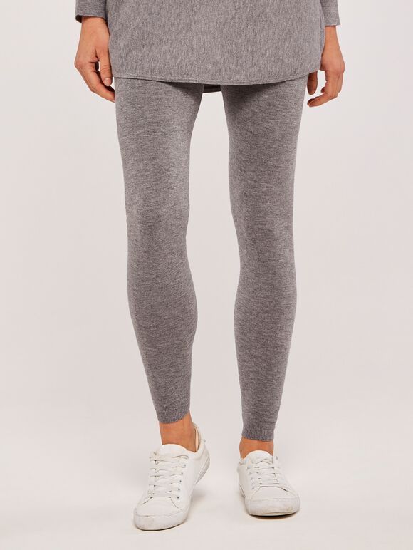 Cosy Knitted Legging, Grey, large