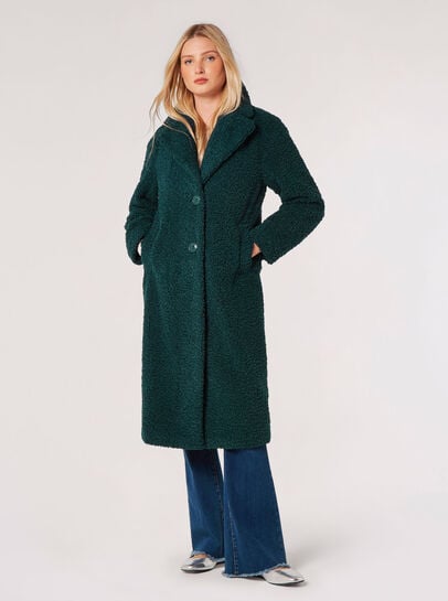 Longline Borg Teddy Coat