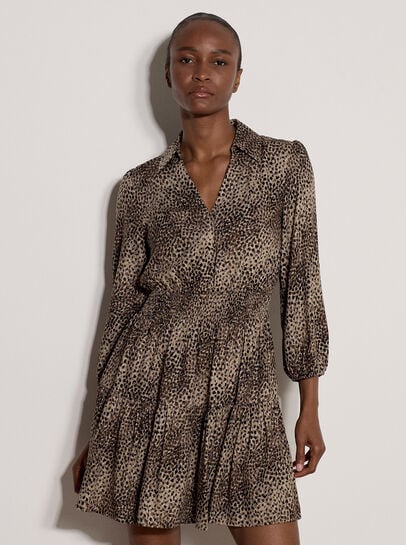 Blurred Spot Shirt Mini Dress
