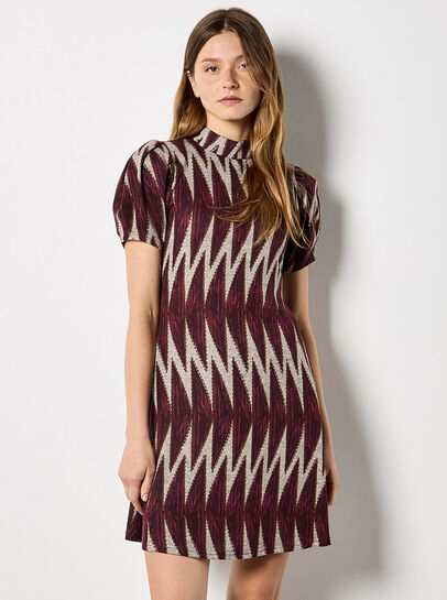 Chevron Knit Mini Dress