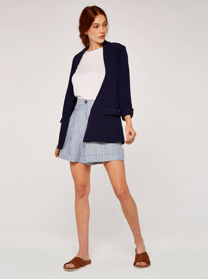Stripe Linen Blend Shorts