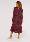 Floral Print Midi Dress, Coral, large