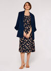 Vintage Rose Midi Dress, Navy, large