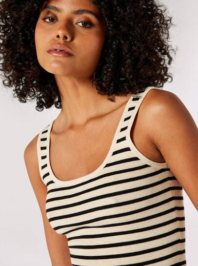 Stripe Knitted Tank Top