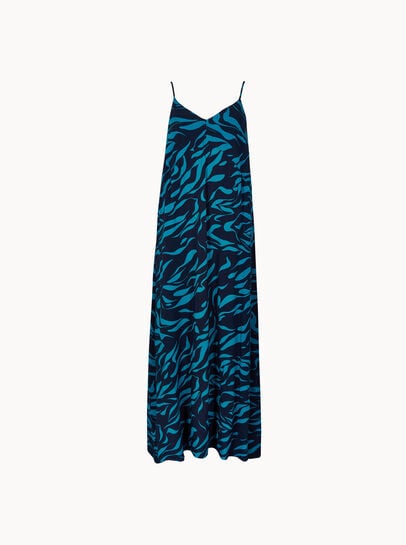 Animal Print Trapeze Cami Maxi Dress