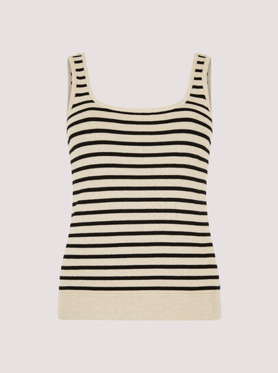 Stripe Knitted Tank Top