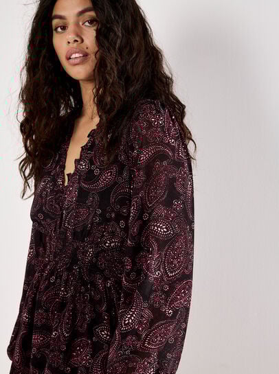 Batik Paisley Mini Dress