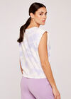 Retro Tie Dye Cropped Sleeveless Tee, Lilac, large