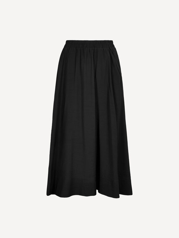 A-Line Midaxi Skirt, Black, large