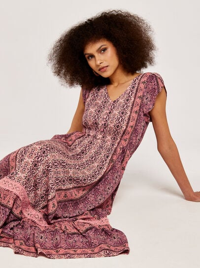 Paisley Crochet Maxi Dress