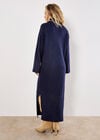 Roll Neck Jumper Maxi Dress, Navy, large