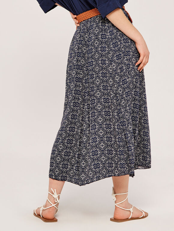 Belted Mosaic Midi Skirt | Apricot Clothing
