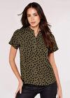  Pebble V Neck Top, Khaki, large