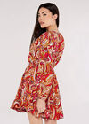 Swirl Flute  Mini Dress, Pink, large