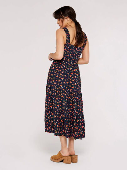 Ditsy Smocked Midi Dress