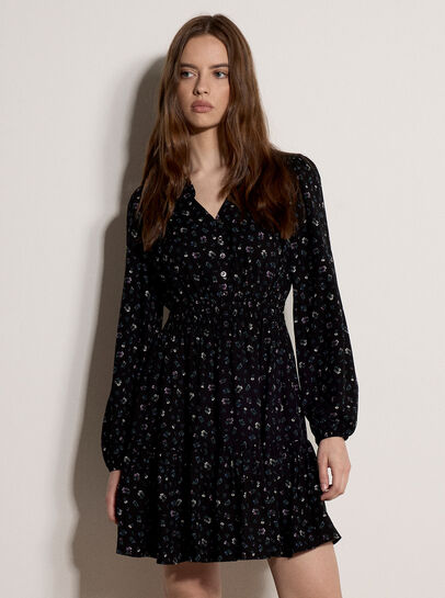 Floral Ruffle Mini Dress