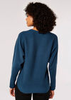 Stud Embellished Batwing Jumper, Teal, large
