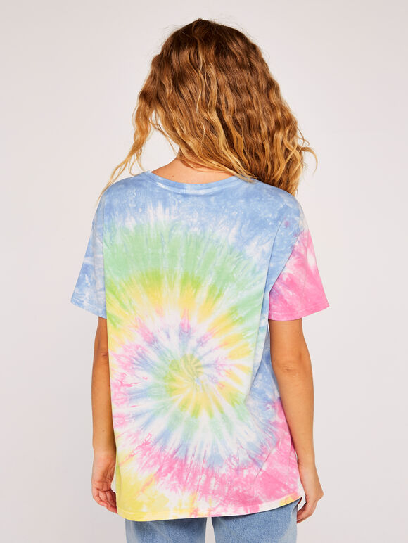 Tie Dye Tshirt, Pink, large