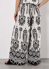 Floral Border Trousers, Stone, large
