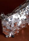Sequinned Shoulder Bag, Silver, large