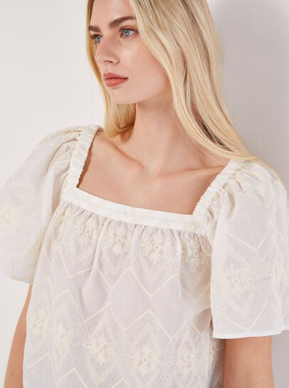 Chevron Embroidered Blouse