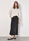 Pointelle Teardrop Chunky Knit Jumper, Cream, large