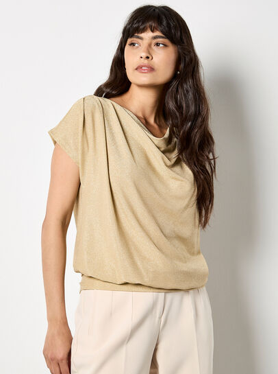 Short Sleeve Jersey Sparkle Top