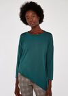 Asymmetric Hem Top, Green, large