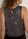 Gemstone Mesh Crop Top, Black, large