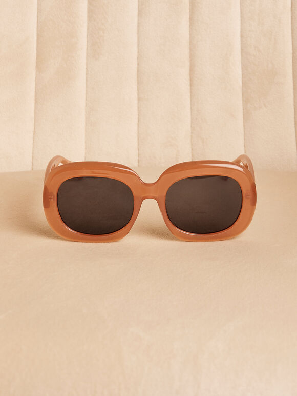 Lunettes de soleil Bardot marron, marron, grandes