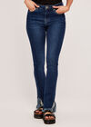 Sofia Frayed Hem Mid Rise Jean, Blue, large