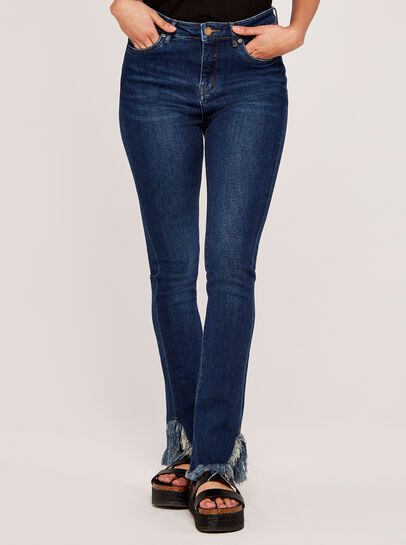 Sofia Frayed Hem Mid Rise Jean