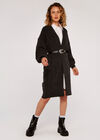 Cable Knit Coatigan, Dark Grey - Charcoal, large