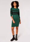 Mini-robe moulante à panneaux rayés, Vert, grand