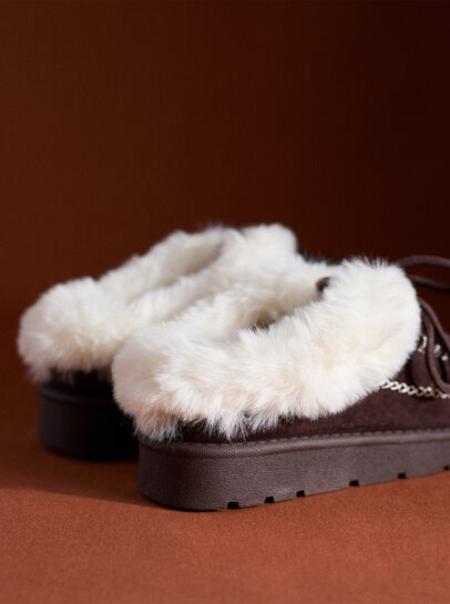 Sherpa-Lined Slip-On Moccasins