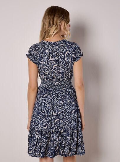 Paisley Milkmaid Mini Dress