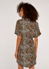 Animal Shirt Dress, Cream, large