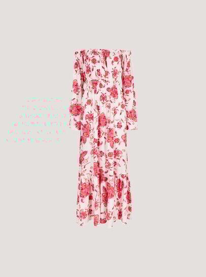 Floral Bardot Maxi Dress