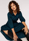 Animal Print Maxi Dress, Green, large
