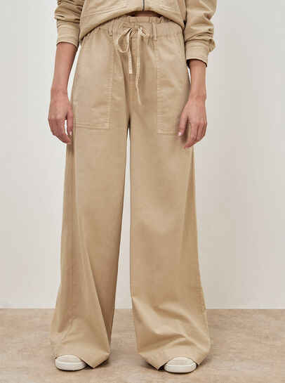 Paper Bag Waist Wide Leg Trousers