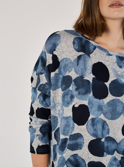 Abstract Circles Oversized Top