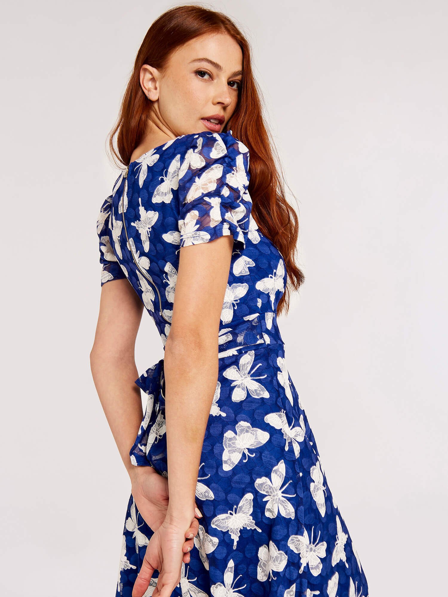 Apricot butterfly dress on sale