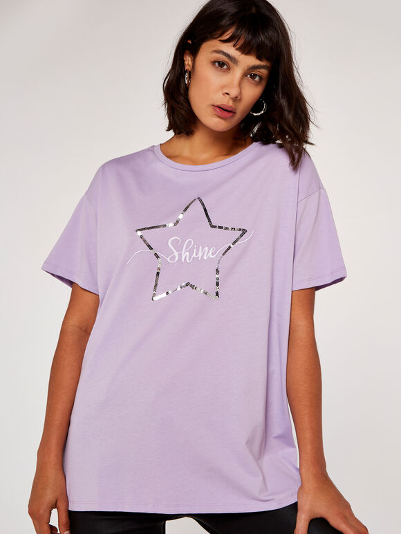 Shine T-Shirt, Lilac, large