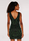 Sequin  Bodycon Mini Dress, Green, large