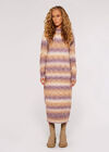 Ombre Knitted Midi Dress, Rust, large