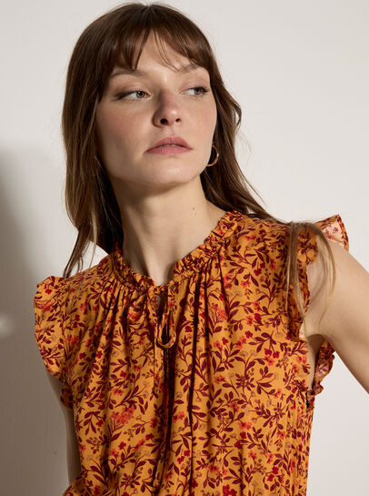 Ditsy Floral Ruffle Mini Dress