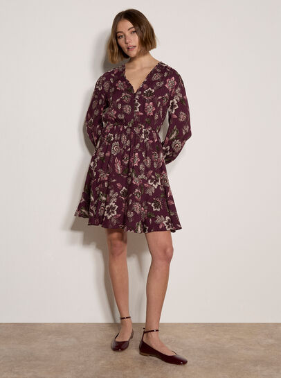 Floral Ruffle Mini Dress
